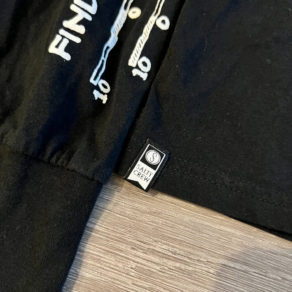 Salty Crew long sleeve "Bruce" crop tee in black size large - Picture 5 of 5